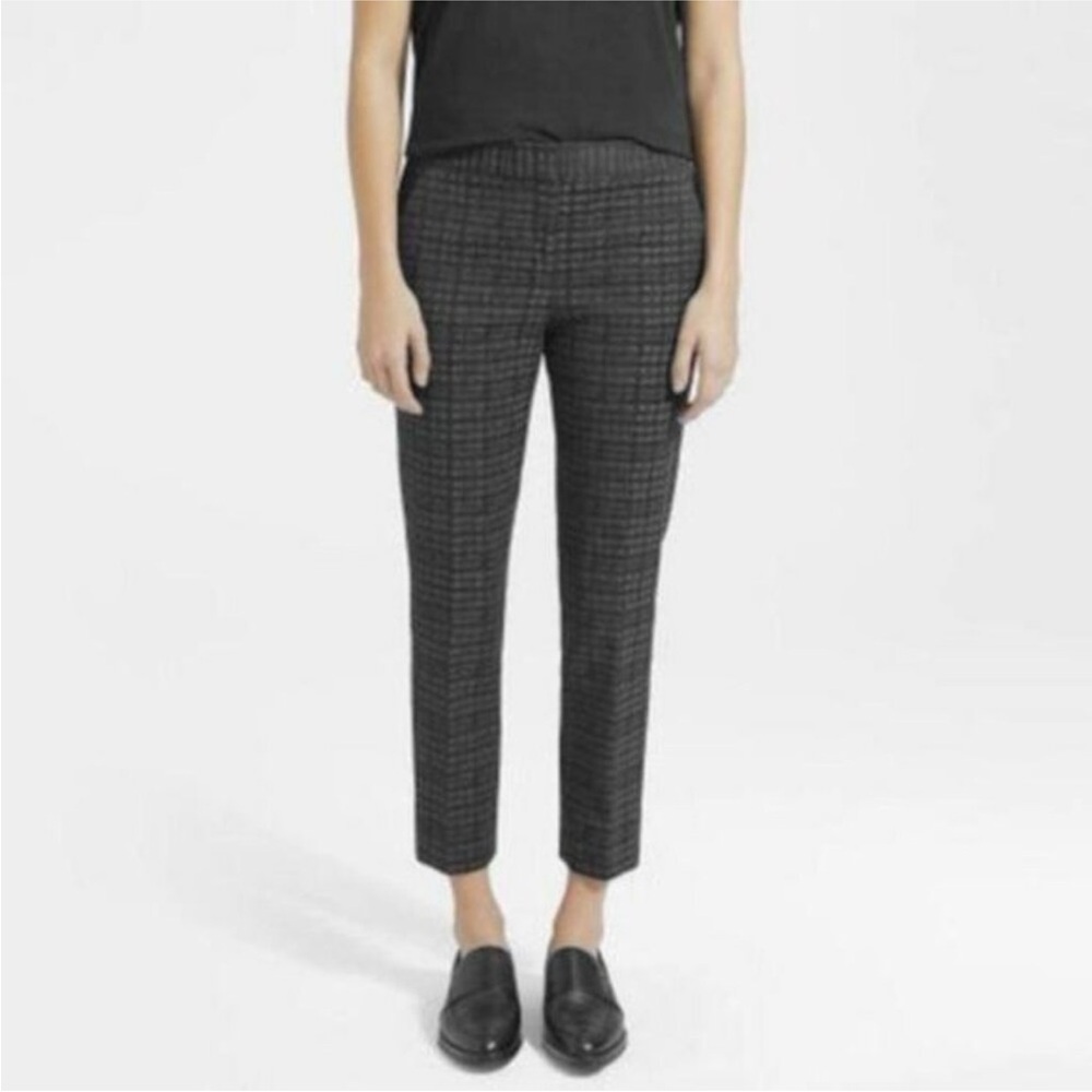 Theory Easy Slim Leg Trouser Houndstooth - Picture 7 of 7
